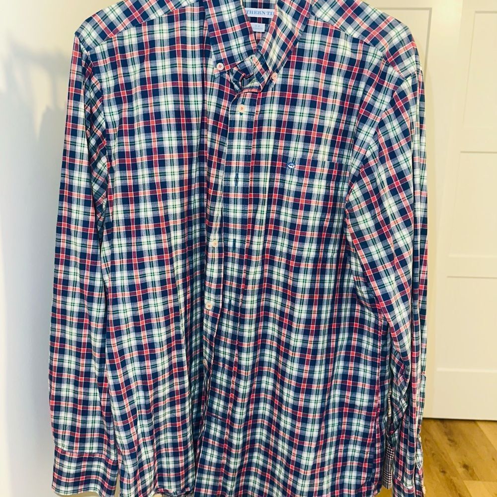 Vineyard Vines Men's Plaid Shirt Button Down SIZE M